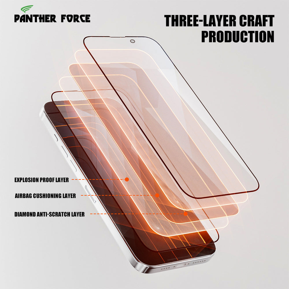 PANTHER FORCE 8K MAGIC GLASS BOX SCREEN PROTECTOR WITH PRIVACY & ALIGNMENT MOUNTING COVER FOR iPHONE 16 PANTHER FORCE 8K MAGIC GLASS BOX SCREEN PROTECTOR WITH PRIVACY & ALIGNMENT MOUNTING COVER FOR iPHONE 16
